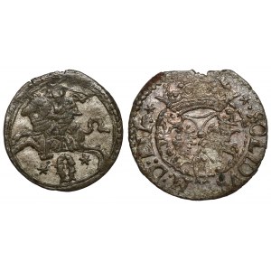 Sigismund III. Vasa, Vilnius, Zwei-Dollars 1620 und Shelrog 1618 (2 St.)