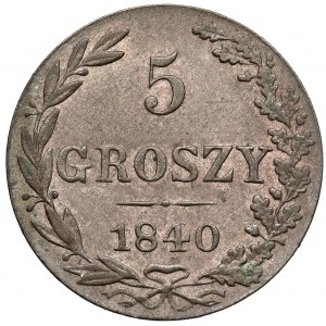 5 groszy 1840 MW - wąski ogon