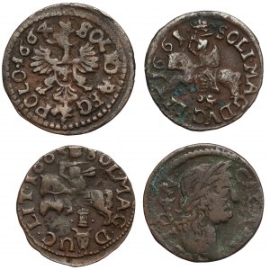 John II Casimir, Boratyns 1661-64, including ONE (4pc)