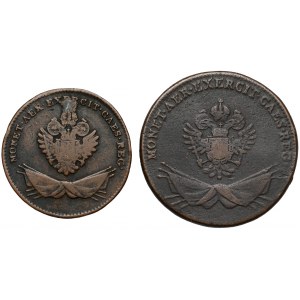 Galicia and Lodomeria, 1 and 3 pennies 1794, set (2pcs)