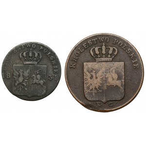 Novemberaufstand 3 und 10 groszy 1831 (2 Stück)
