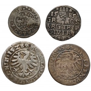 Sigismund I. und Stefan Batory, vom Schekel zum Trojak 1528-1585 (4pc)