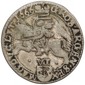 Jan II Kazimierz, Szóstak Wilno 1666 TLB