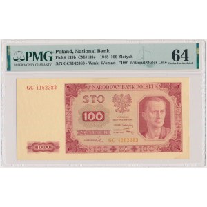 100 złotych 1948 - GC - bez ramki