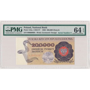 200,000 zl 1989 - R 0000008 - low number