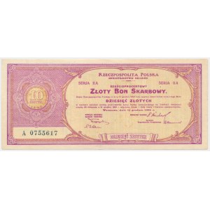 6% Gold Treasury Bond, Series II A - 10 zloty 1923.