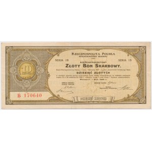 6% Gold Treasury Bond, Series I B - 10 zloty 1923