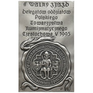 SREBRO Wladyslaw Opolczyk / Mother of God plaque - 2nd PTN congress