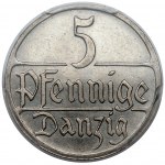 Danzig, 5. Fenig 1923 - LUSTRY-Briefmarke