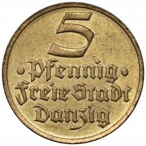 Gdansk, 5 fenig 1932 Flounder