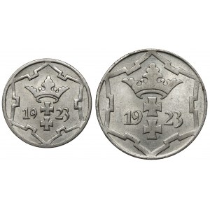 Danzig, 5 and 10 fenigs 1923 (2pc)