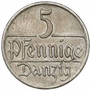 Free City of Danzig, 5 fenig 1928 - rarer