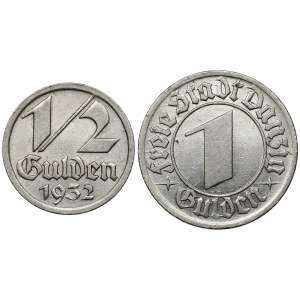 Wolne Miasto Gdańsk, 1/2 i 1 gulden 1932 (2szt)