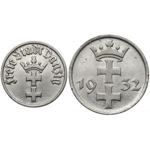 Free City of Danzig, 1/2 and 1 guilder 1932 (2pc)