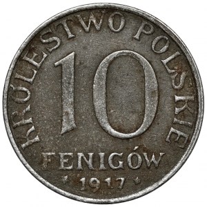 Kingdom of Poland, 10 fenig 1917 NBO