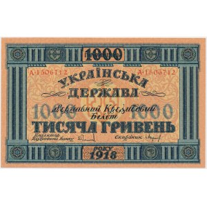 Ukraina, 1.000 Hrywien 1918