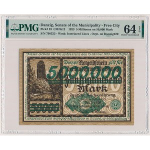 Danzig, 5 million marks 1923 - PREVIEW