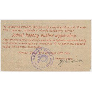Krynica-Zdrój, 1 crown 1919