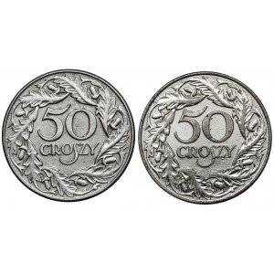50 groszy 1938 - niklowane i nieniklowane