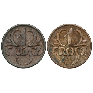 1 grosz 1925 i 1927 (2szt)