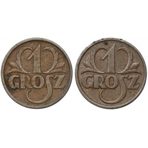 1 grosz 1928 i 1930 (2szt)