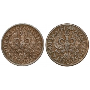 1 grosz 1928 i 1930 (2szt)
