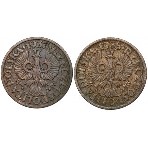 1 grosz 1933 i 1935 (2szt)