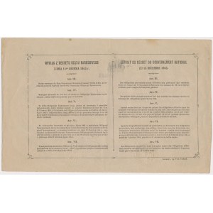 January Uprising, National General Loan, Temporary Bond for 40 zlotys 1863