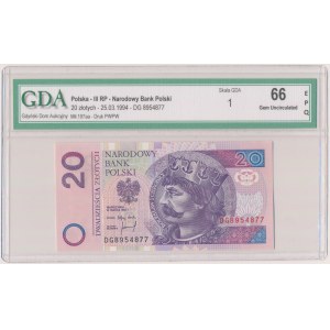 20 Zloty 1994 - DG