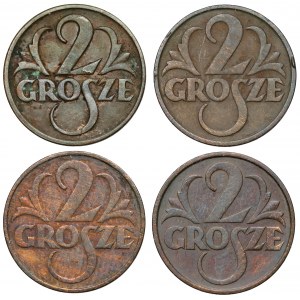 2 grosze 1927-1934 (4szt)