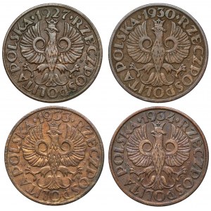 2 grosze 1927-1934 (4szt)