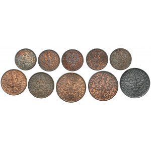 1 - 20 pennies 1923-1939, set (10pcs)