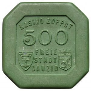 Freie Stadt Danzig, Casino SOPOT (Zoppot) Token - 500 Gulden