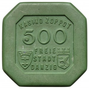 Wolne Miasto Gdańsk, Kasyno SOPOT (Zoppot) żeton - 500 guldenów