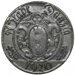 Gdańsk, 10 fenigów 1920 - DUŻA cyfra - odm.1