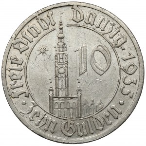 Danzig, 10 Gulden 1935 - selten