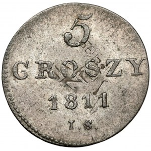 Księstwo Warszawskie, 5 groszy 1811 IS