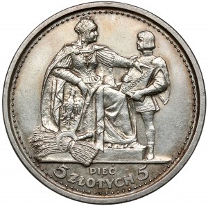 Konstytucja 5 złotych 1925 - 100 perełek - rzadka