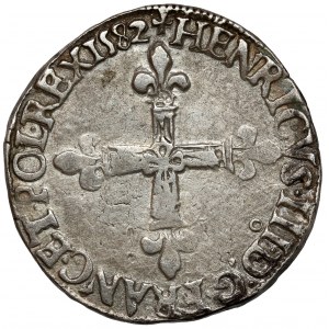 Heinrich von Valois, 1/4 ecu (quart d'écu) 1582, Rennes