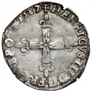 Henry of Valois, 1/4 ecu (quart d'écu) 1587, Bayonne (?)