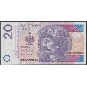 20 PLN 2016 BM - 6000000 - millionth
