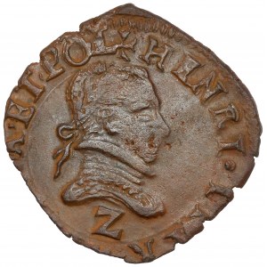 Henryk Walezy, Podwójny denar turoński 1589-Z, Grenoble