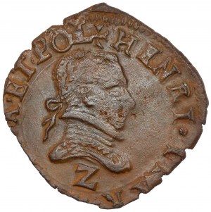 Henryk Walezy, Podwójny denar turoński 1589-Z, Grenoble