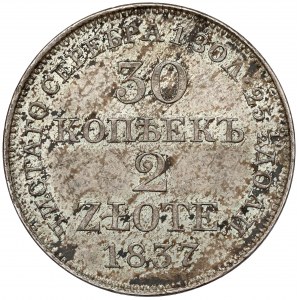 30 kopecks = 2 zlotys 1837 MW, Warsaw