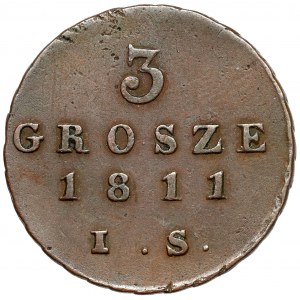 Duchy of Warsaw, 3 pennies 1811 IS
