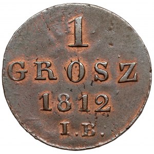 Księstwo Warszawskie, 1 grosz 1812 IB