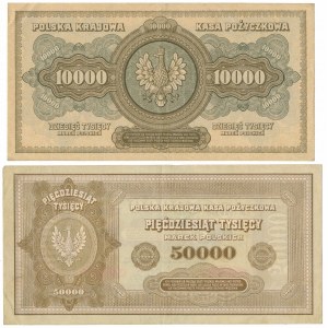 10.000 mkp und 50.000 mkp 1922 - Satz (2 St.)
