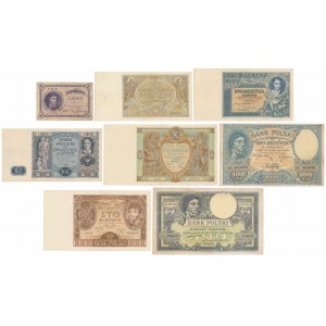 Zestaw banknotów polskich z lat 1919-1936 (8szt)
