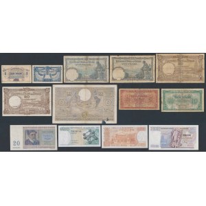 Belgia, zestaw banknotów MIX (13szt)