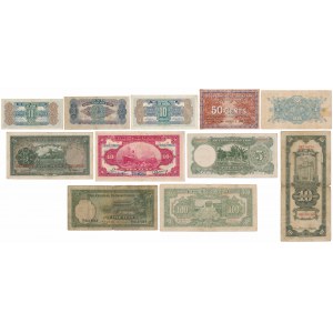 China, Japan & French Indo-China - set of banknotes (11pcs)